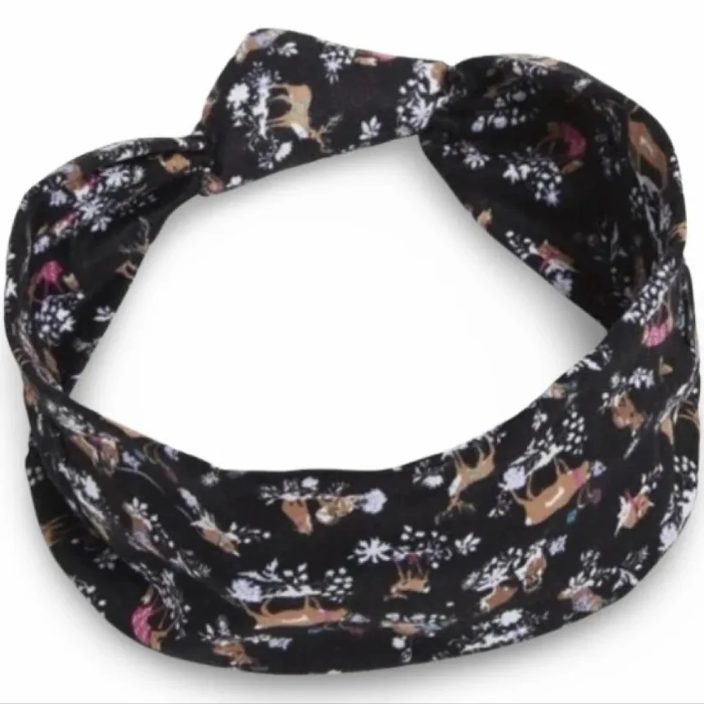 Floral Print Black Headband Merry Mischief Vera Bradley